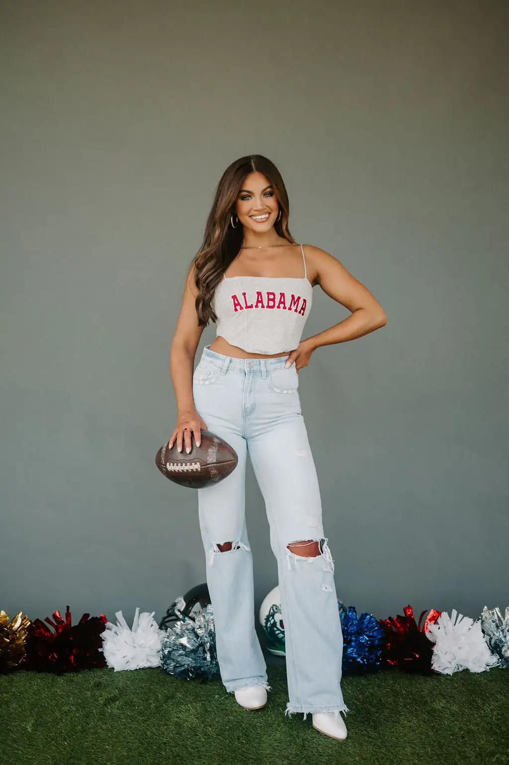 "Alabama" Game Day Corset Top- Crimson 4 "Alabama" Game Day Corset Top- Crimson - Image 2