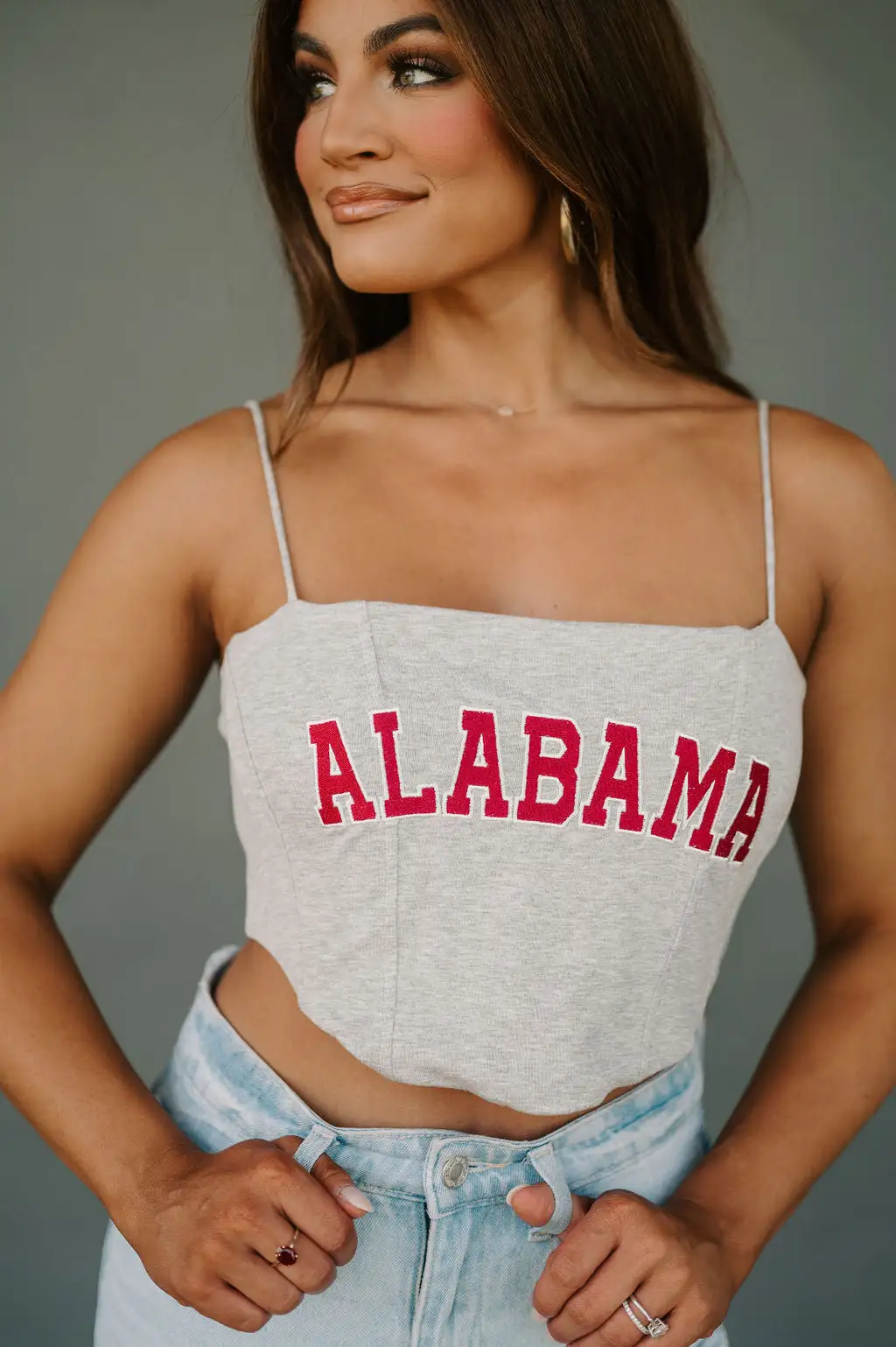 "Alabama" Game Day Corset Top- Crimson 13 "Alabama" Game Day Corset Top- Crimson - Image 11