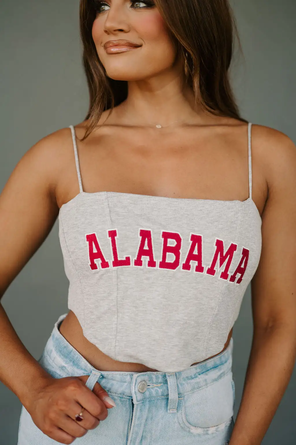 "Alabama" Game Day Corset Top- Crimson 15 "Alabama" Game Day Corset Top- Crimson - Image 13
