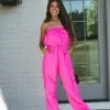 Nylon Cargo Jumpsuit-Neon Pink -thesethreeboutique Sales Shop DSC 7886 f095a845 5828 441f 810b b71152e5232d