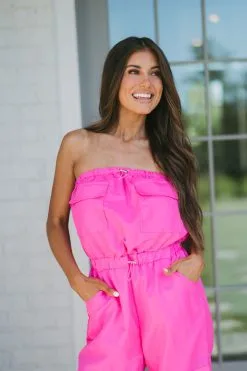 Nylon Cargo Jumpsuit-Neon Pink -thesethreeboutique Sales Shop DSC 7888 fa74d0ce 160c 46fc 9815 d8f0b147d82d