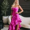 High Low Satin Dress- Fuchsia 2 High Low Satin Dress- Fuchsia -thesethreeboutique Sales Shop DSC 7946 abf673c0 458c 4250 9437 e9668226870d