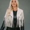 Leather Fringe Jacket- Beige/Black -thesethreeboutique Sales Shop DSC 7993 ff4abe18 602e 4565 9b33 f15e06592751