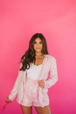 Eva Sequin Blazer-Pink -thesethreeboutique Sales Shop DSC 8332 51363dc7 2519 4370 a7f2 11f70780c85f