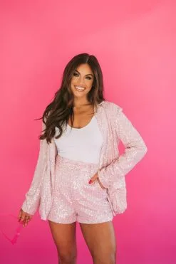 Eva Sequin Shorts-Pink -thesethreeboutique Sales Shop DSC 8334 f8a6d792 a06c 4184 9698 85140cd970c9
