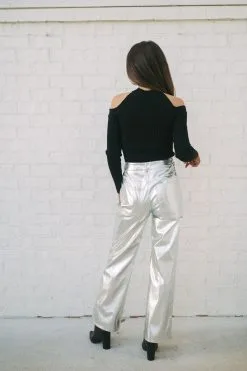 Houston Metallic Pants-Silver -thesethreeboutique Sales Shop DSC 8474 6f2a4744 cc48 4efa 9f18 a06f34bf040a