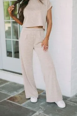 Hadley Ribbed Pants-Brown