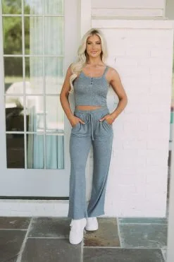 Brushed Drawstring Pants-Grey -thesethreeboutique Sales Shop DSC 8654 08f37daf d75f 4a42 9fe9 a2de5244582b