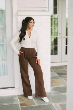 Quarter Zip Ribbed Top-Ecru -thesethreeboutique Sales Shop DSC 8718 9ec06fe7 34ab 4a6d 8150 28af4523a5ac