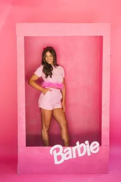 Fran Tweed Feather Trim Top-Pink -thesethreeboutique Sales Shop DSC 8734 602bba01 bbde 4511 be9b b09a6f090da3