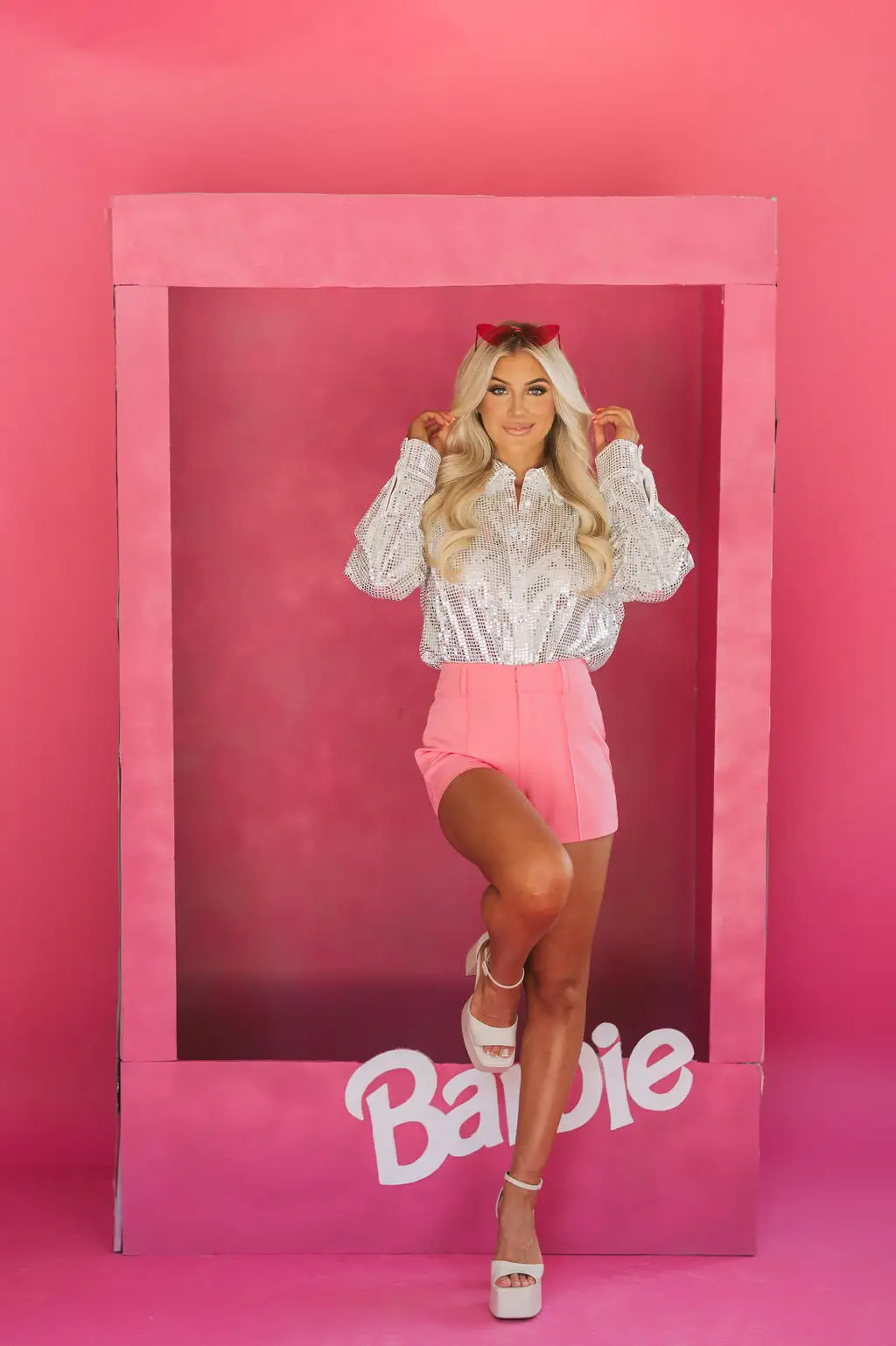 Bella High Rise Shorts- Pink 9 Bella High Rise Shorts- Pink - Image 7