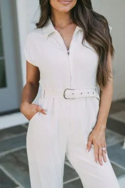 Collared Belted Jumpsuit-Oatmeal -thesethreeboutique Sales Shop DSC 9284 540aa5f1 0383 4690 a9a6 084928075550