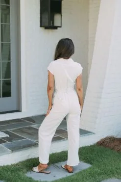 Collared Belted Jumpsuit-Oatmeal -thesethreeboutique Sales Shop DSC 9287 b73c6d21 e166 4c9f 9d19 962895bd0845