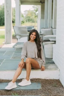 Ally French Terry Shorts Set-Mocha