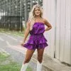 Strapless Satin Flounce Romper-Purple -thesethreeboutique Sales Shop DSC 9518 dd7fbe4c 3e83 4896 97af 6127d71b1bcd