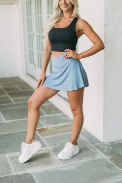 Samantha Active Skort-Denim -thesethreeboutique Sales Shop DSC 9731 878b385c 59a8 4be6 93eb 016da452dc63