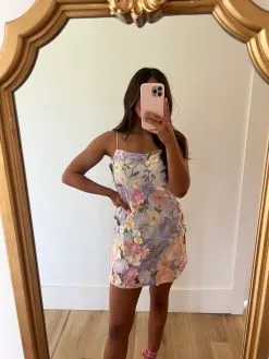 Mable Floral Applique Dress- Lilac Mix 15 Mable Floral Applique Dress- Lilac Mix -thesethreeboutique Sales Shop IMG 7781