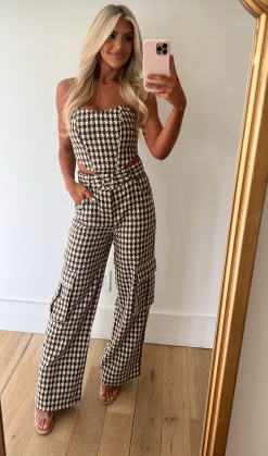 Tweed Pants Set- Houndstooth -thesethreeboutique Sales Shop IMG 8625