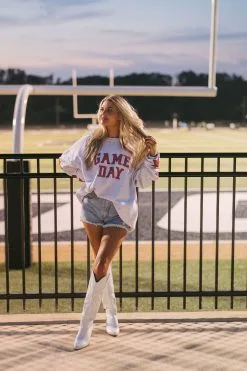 Gameday Star Sweatshirt- Crimson 26 Gameday Star Sweatshirt- Crimson -thesethreeboutique Sales Shop image 1b2e07d5 dfea 4e47 b84e 9a9df7331e50