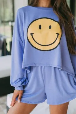 Smiley Lounge Set- Royal Blue -thesethreeboutique Sales Shop image 2559d6ec 5cf0 4c8d 93bb bc447967144e 1
